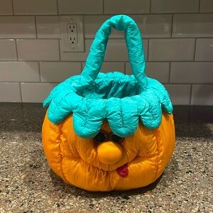 Vintage 1993 Puffalump Halloween Pumpkin Plush Basket Joelson Industries